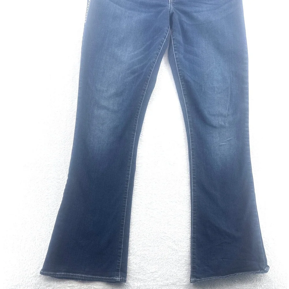 Rock & Republic KASANDRA Bootcut Jeans 14 Blue Dark Contrast Stitch Western